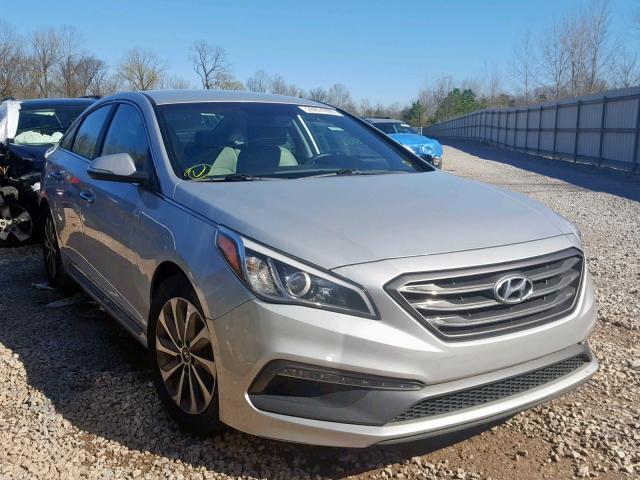 5NPE34AFXFH052433 - 2015 HYUNDAI SONATA SPO SILVER photo 1