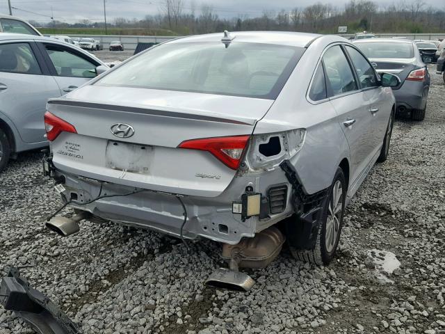 5NPE34AFXFH052433 - 2015 HYUNDAI SONATA SPO SILVER photo 4