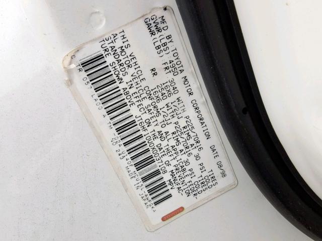 JT6HF10U0X0037108 - 1999 LEXUS RX 300 CREAM photo 10