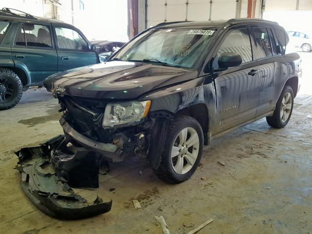 1C4NJDBB7CD649851 - 2012 JEEP COMPASS SP BLACK photo 2