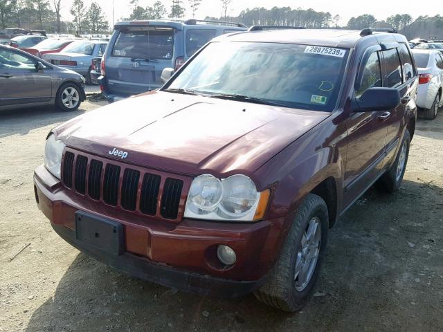 1J8GS48K67C569605 - 2007 JEEP GRAND CHER MAROON photo 2