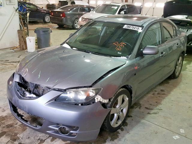 JM1BK123541118139 - 2004 MAZDA 3 S GRAY photo 2