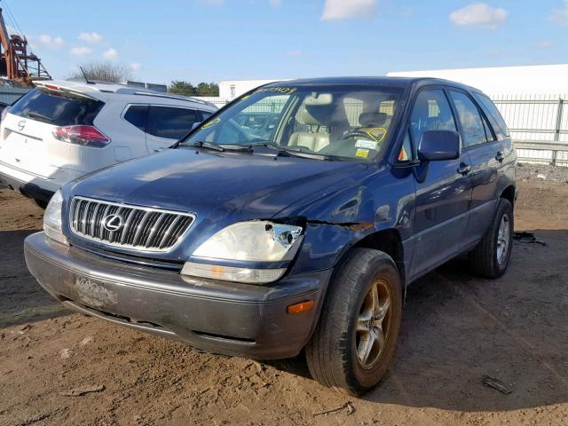 JTJHF10U410192676 - 2001 LEXUS RX 300 BLUE photo 2