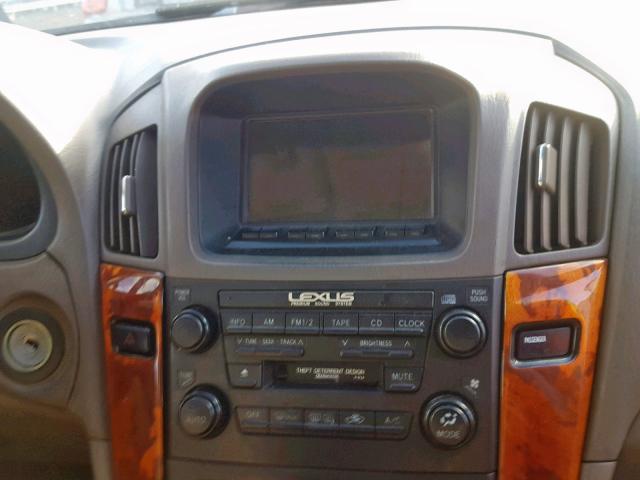 JTJHF10U410192676 - 2001 LEXUS RX 300 BLUE photo 9