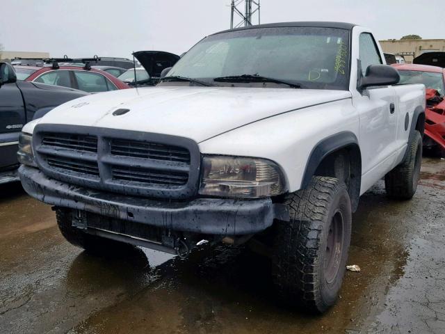 1B7FL36N22S505020 - 2002 DODGE DAKOTA SPO WHITE photo 2