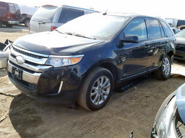 2FMDK3JC2DBE17769 - 2013 FORD EDGE SEL BLACK photo 2