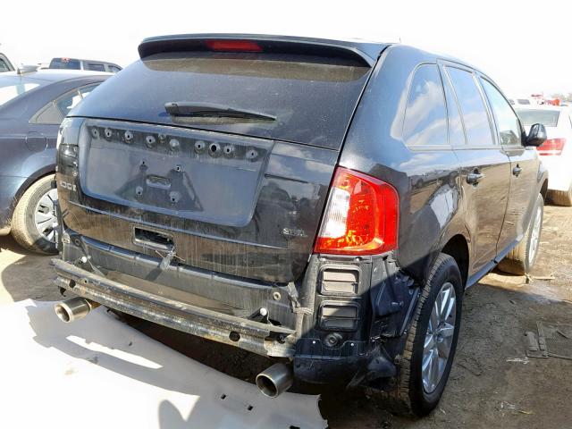 2FMDK3JC2DBE17769 - 2013 FORD EDGE SEL BLACK photo 4