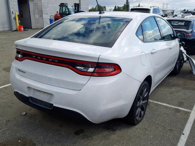 1C3CDFAA2FD362400 - 2015 DODGE DART SE WHITE photo 4