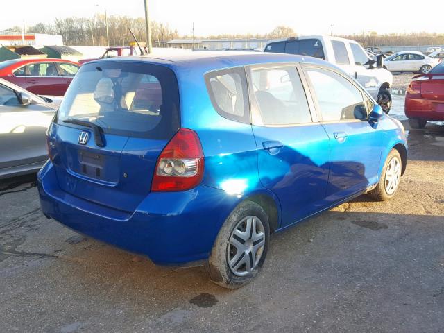 JHMGD374X7S053363 - 2007 HONDA FIT BLUE photo 4