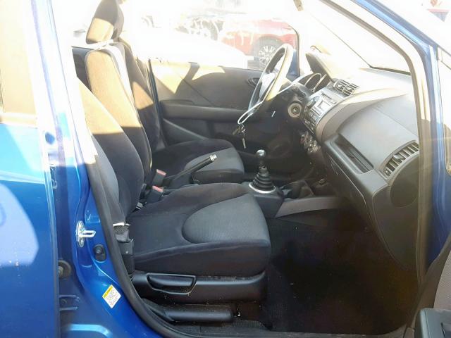 JHMGD374X7S053363 - 2007 HONDA FIT BLUE photo 5