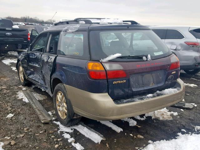 4S3BH6657Y6616732 - 2000 SUBARU LEGACY OUT BLUE photo 3