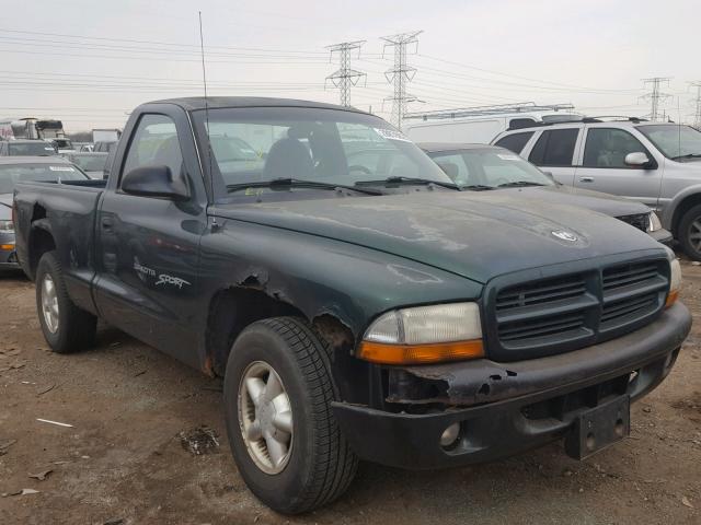 1B7FL26X3XS316105 - 1999 DODGE DAKOTA GREEN photo 1