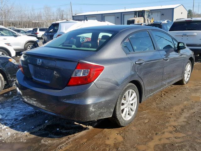 2HGFB2F98CH547847 - 2012 HONDA CIVIC EXL GRAY photo 4