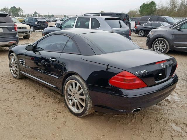 WDBSK75F94F070557 - 2004 MERCEDES-BENZ SL 500 BLACK photo 3