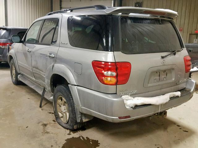 5TDBT48A11S009194 - 2001 TOYOTA SEQUOIA LI SILVER photo 3