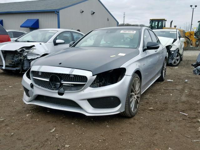 55SWF6EB7GU137761 - 2016 MERCEDES-BENZ C 450 4MAT SILVER photo 2