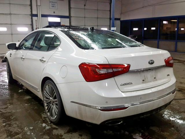 KNALN4D77G5207900 - 2016 KIA CADENZA LU WHITE photo 3