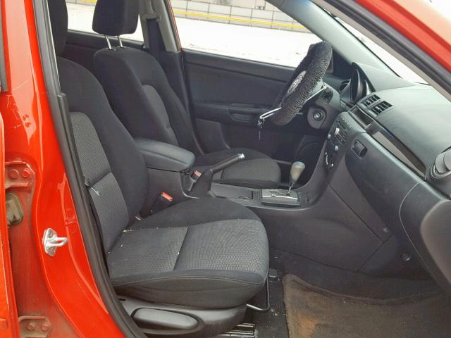 JM1BK12F071697152 - 2007 MAZDA 3 I RED photo 5