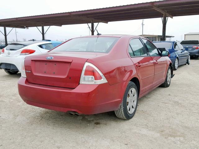 3FAHP06Z57R160766 - 2007 FORD FUSION S MAROON photo 4