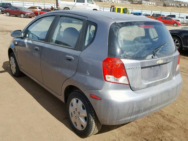 KL1TD66677B756771 - 2007 CHEVROLET AVEO BASE ვერცხლისფერი ფოტო 3