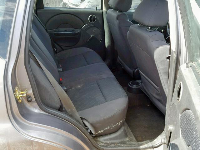 KL1TD66677B756771 - 2007 CHEVROLET AVEO BASE ვერცხლისფერი ფოტო 6