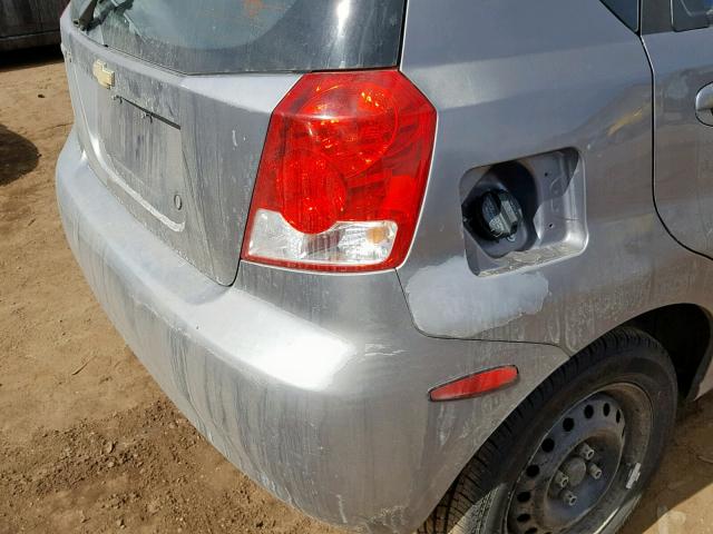 KL1TD66677B756771 - 2007 CHEVROLET AVEO BASE ვერცხლისფერი ფოტო 9