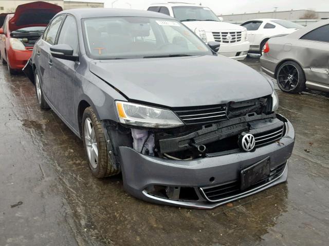 3VW3L7AJ1DM442810 - 2013 VOLKSWAGEN JETTA TDI GRAY photo 1