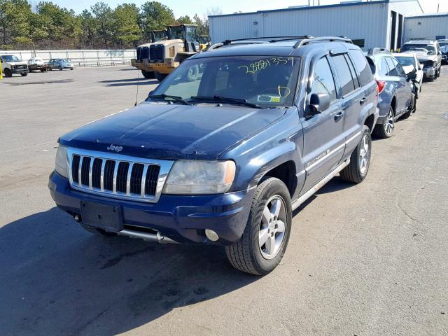 1J8GW68J84C110207 - 2004 JEEP GRAND CHER BLUE photo 2