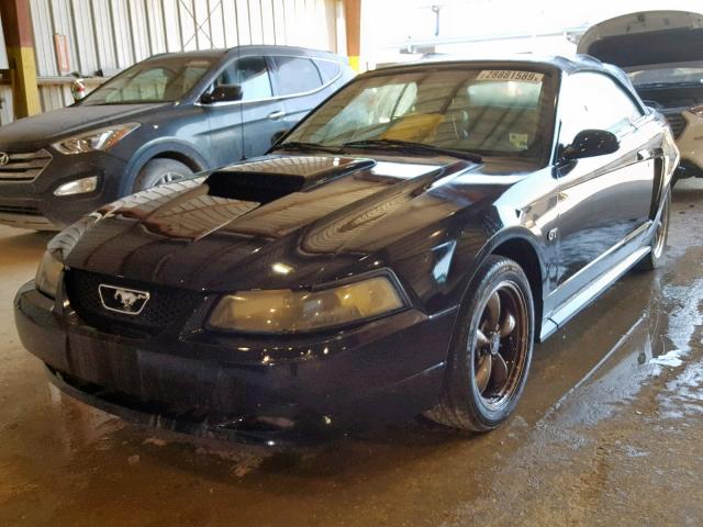 1FAFP45X72F229834 - 2002 FORD MUSTANG GT BLACK photo 2