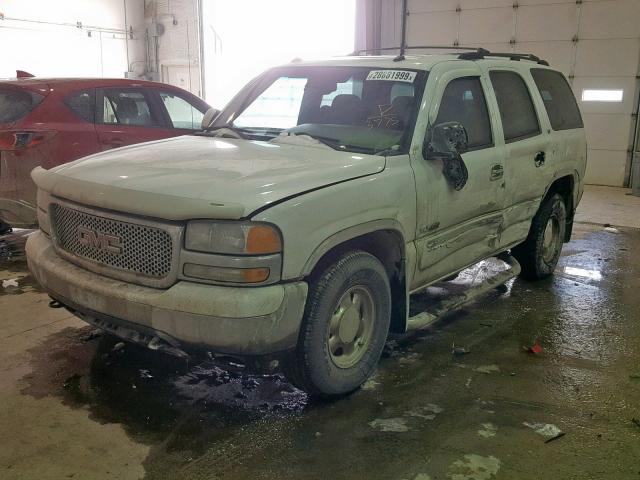 1GKEK13Z53R173775 - 2003 GMC YUKON WHITE photo 2