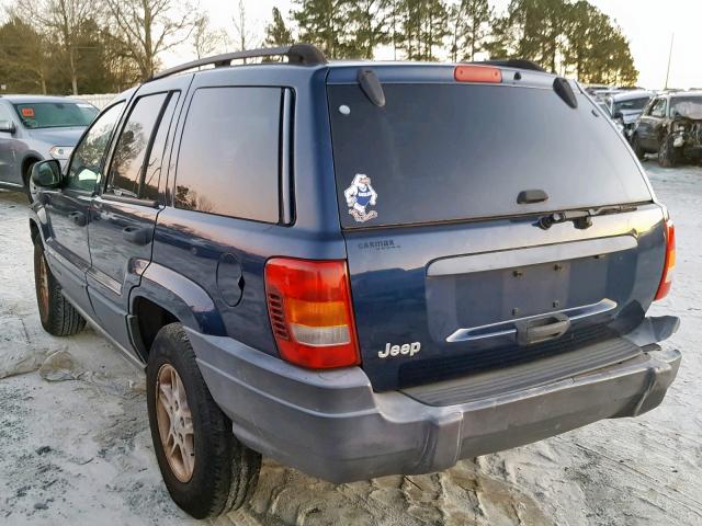 1J4GX48S92C274199 - 2002 JEEP GRAND CHER BLUE photo 3