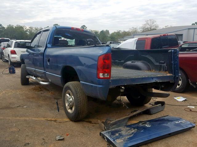 3D7KS28C75G816354 - 2005 DODGE RAM 2500 S Mavi foto 3