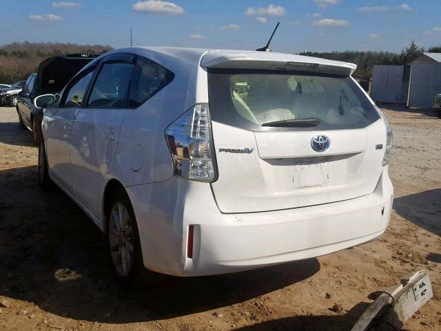 JTDZN3EUXEJ001499 - 2014 TOYOTA PRIUS V WHITE photo 3