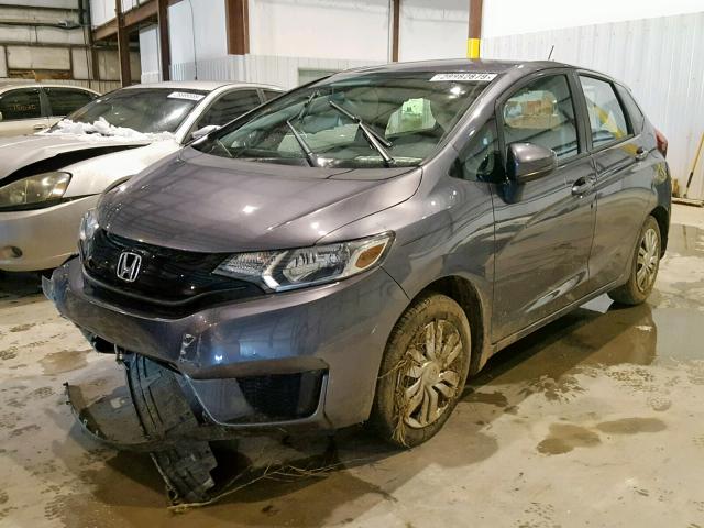 3HGGK5H55FM754105 - 2015 HONDA FIT LX GRAY photo 2