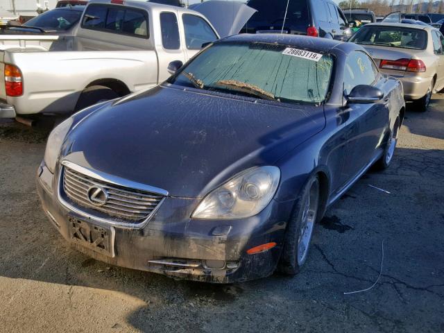 JTHFN45Y489019772 - 2008 LEXUS SC 430 BLACK photo 2