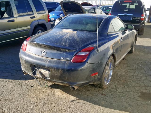 JTHFN45Y489019772 - 2008 LEXUS SC 430 BLACK photo 4