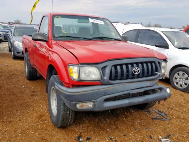 5TENL42N42Z012104 - 2002 TOYOTA TACOMA RED photo 1