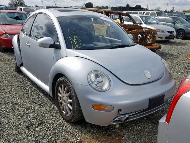 3VWCR31C55M418245 - 2005 VOLKSWAGEN NEW BEETLE ვერცხლისფერი ფოტო 1