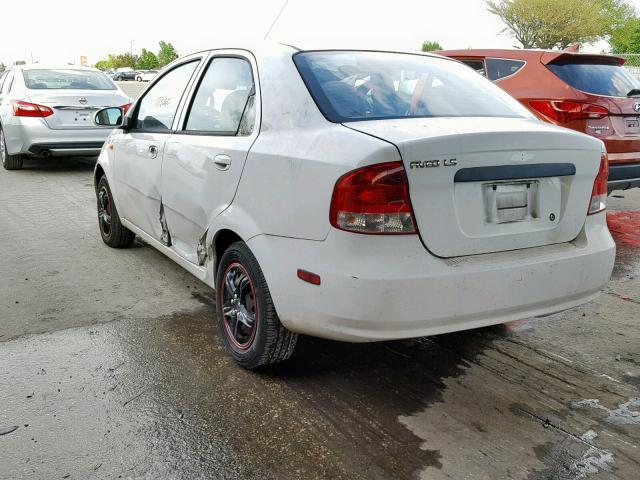 KL1TJ526X4B258438 - 2004 CHEVROLET AVEO LS WHITE photo 3