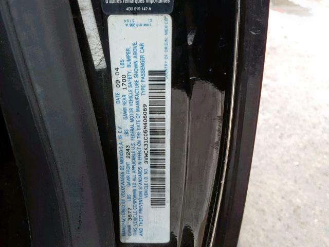 3VWCK31C05M406069 - 2005 VOLKSWAGEN NEW BEETLE ორფეროვანი ფოტო 10