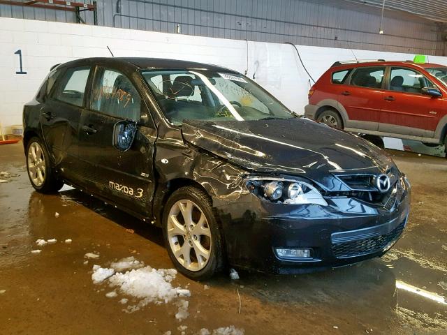 JM1BK344781152333 - 2008 MAZDA 3 HATCHBAC BLACK photo 1