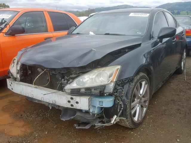 JTHBK262665016740 - 2006 LEXUS IS 250 BLACK photo 2