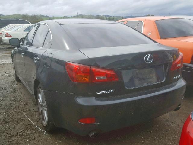 JTHBK262665016740 - 2006 LEXUS IS 250 BLACK photo 3