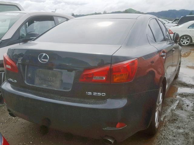 JTHBK262665016740 - 2006 LEXUS IS 250 BLACK photo 4