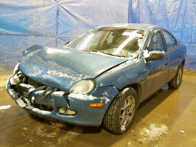 1B3ES56C02D642276 - 2002 DODGE NEON ES BLUE photo 2