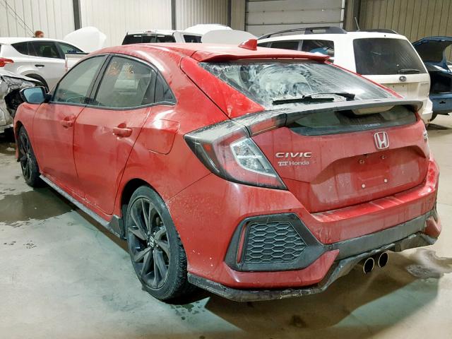 SHHFK7H92JU302455 - 2018 HONDA CIVIC SPOR RED photo 3