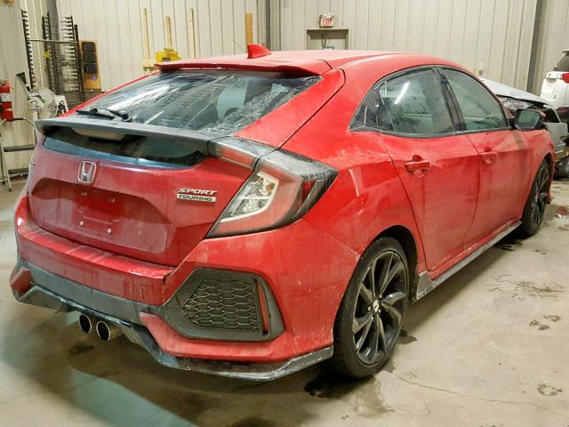 SHHFK7H92JU302455 - 2018 HONDA CIVIC SPOR RED photo 4