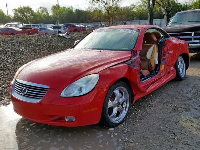 JTHFN48Y820023671 - 2002 LEXUS SC 430 RED photo 2