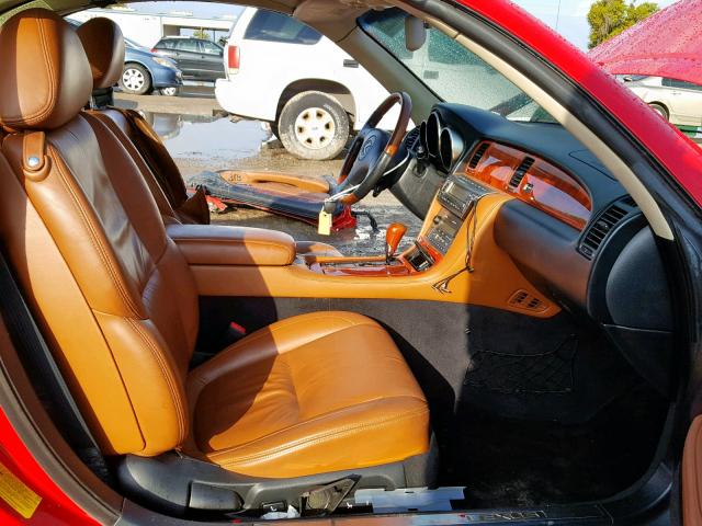 JTHFN48Y820023671 - 2002 LEXUS SC 430 RED photo 5