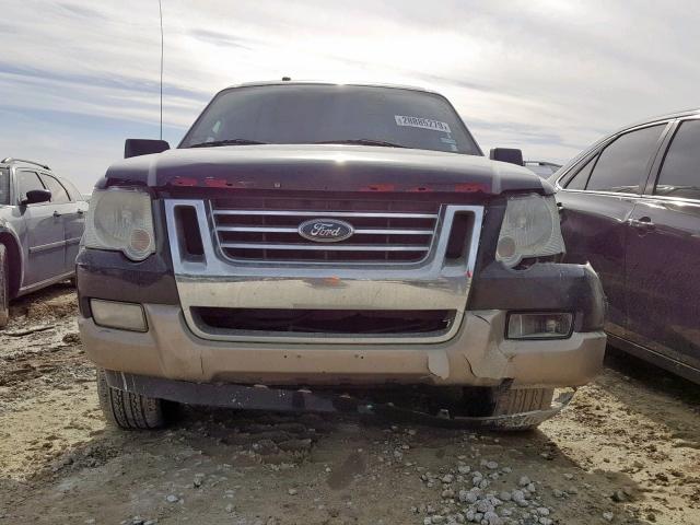 1FMEU74E86UB52954 - 2006 FORD EXPLORER E BLACK photo 10